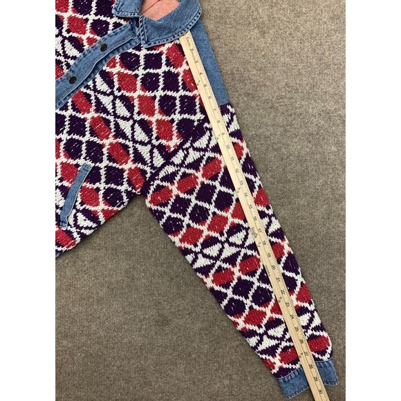 Free People Jacket Womens S Lakeside Pre Season Sample Denim Crochet Western - Picture 7 of 9